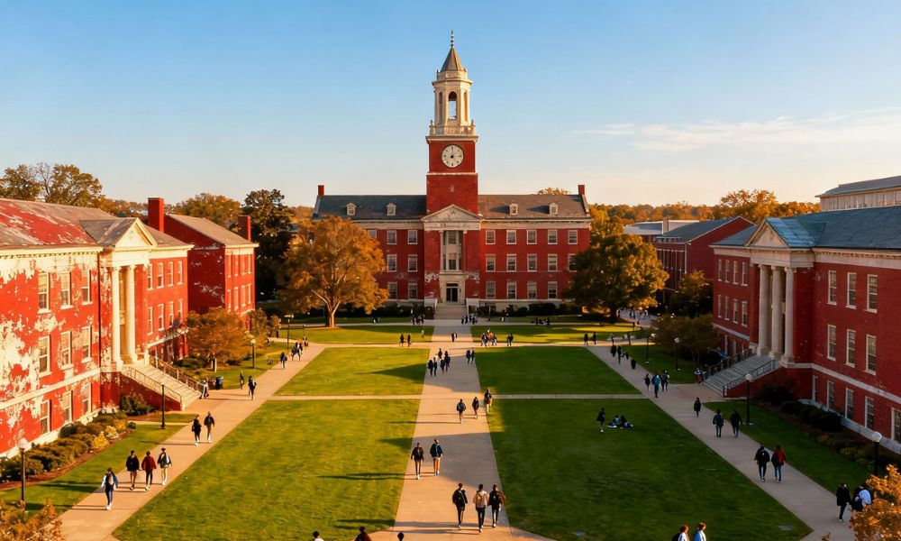 529 college savings goals aerial uni view
